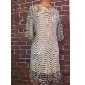 Gold sequin dress